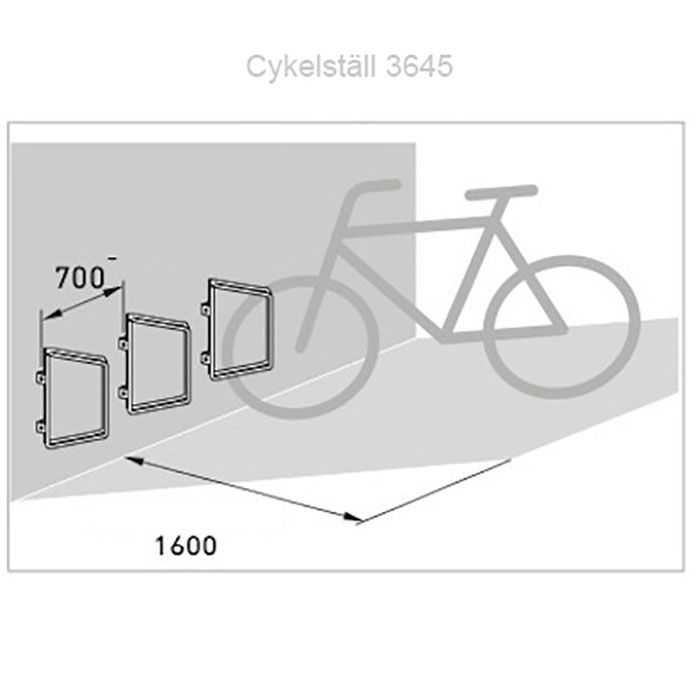 Väggmonterade cykelställ | Cykelställ 3600