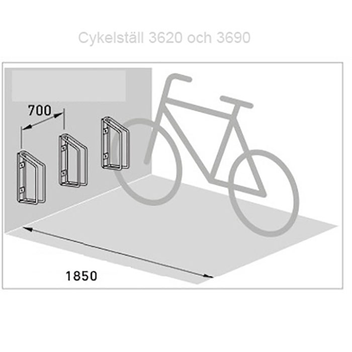 Väggmonterade cykelställ | Cykelställ 3600