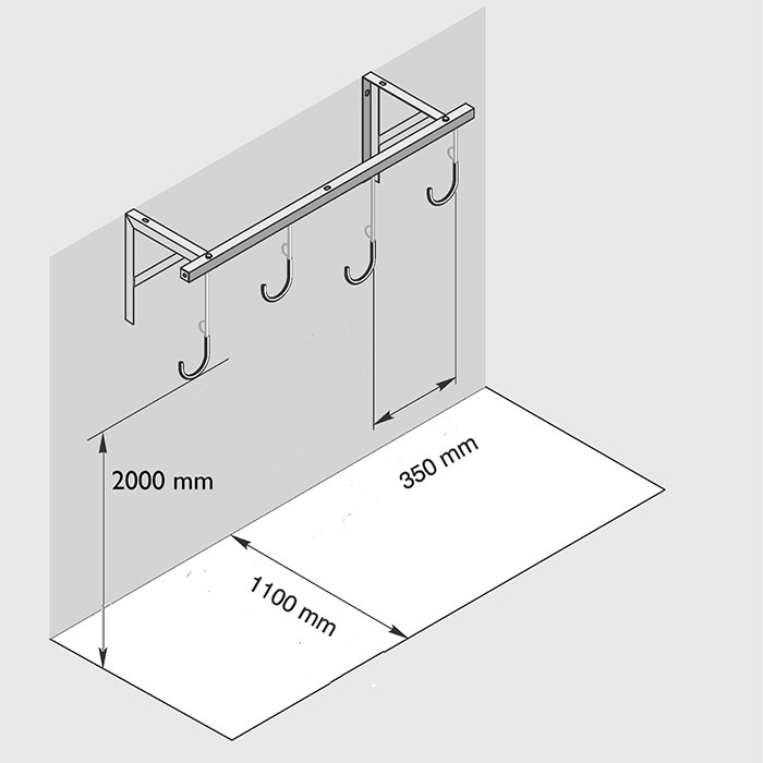 Väggmonterade cykelställ | Cykelställ 3870